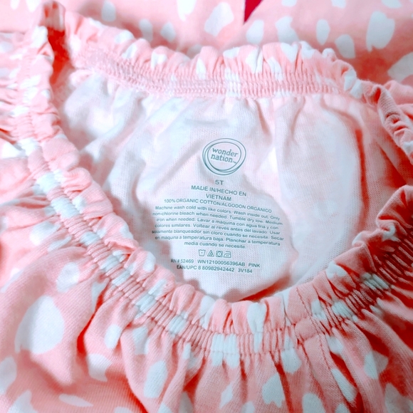 Wonder Nation Girls 5T Pink Romper with pockets - Picture 4 of 9